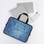 Acid Wash Denim Jeans Pattern Print Laptop Sleeve With Handle