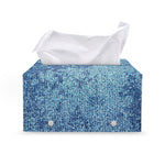 Acid Wash Denim Jeans Pattern Print Leather Tissue Box Cover