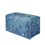 Acid Wash Denim Jeans Pattern Print Leather Tissue Box Cover