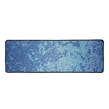 Acid Wash Denim Jeans Pattern Print Long Kitchen Mat