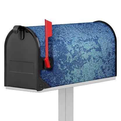 Acid Wash Denim Jeans Pattern Print Mailbox Cover