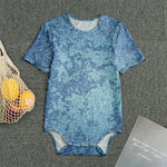 Acid Wash Denim Jeans Pattern Print Men's Bodysuit