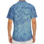 Acid Wash Denim Jeans Pattern Print Men's Deep V-Neck Shirt