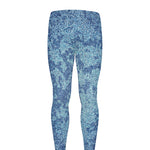 Acid Wash Denim Jeans Pattern Print Men's leggings