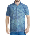Acid Wash Denim Jeans Pattern Print Men's Polo Shirt