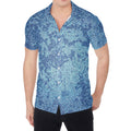 Acid Wash Denim Jeans Pattern Print Men's Shirt