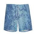 Acid Wash Denim Jeans Pattern Print Men's Athletic Shorts