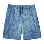 Acid Wash Denim Jeans Pattern Print Men's Swim Trunks