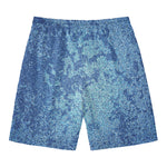 Acid Wash Denim Jeans Pattern Print Men's Swim Trunks