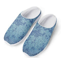 Acid Wash Denim Jeans Pattern Print Mesh Casual Shoes
