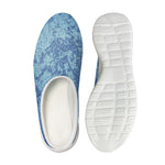 Acid Wash Denim Jeans Pattern Print Mesh Casual Shoes