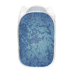 Acid Wash Denim Jeans Pattern Print Mesh Laundry Hamper