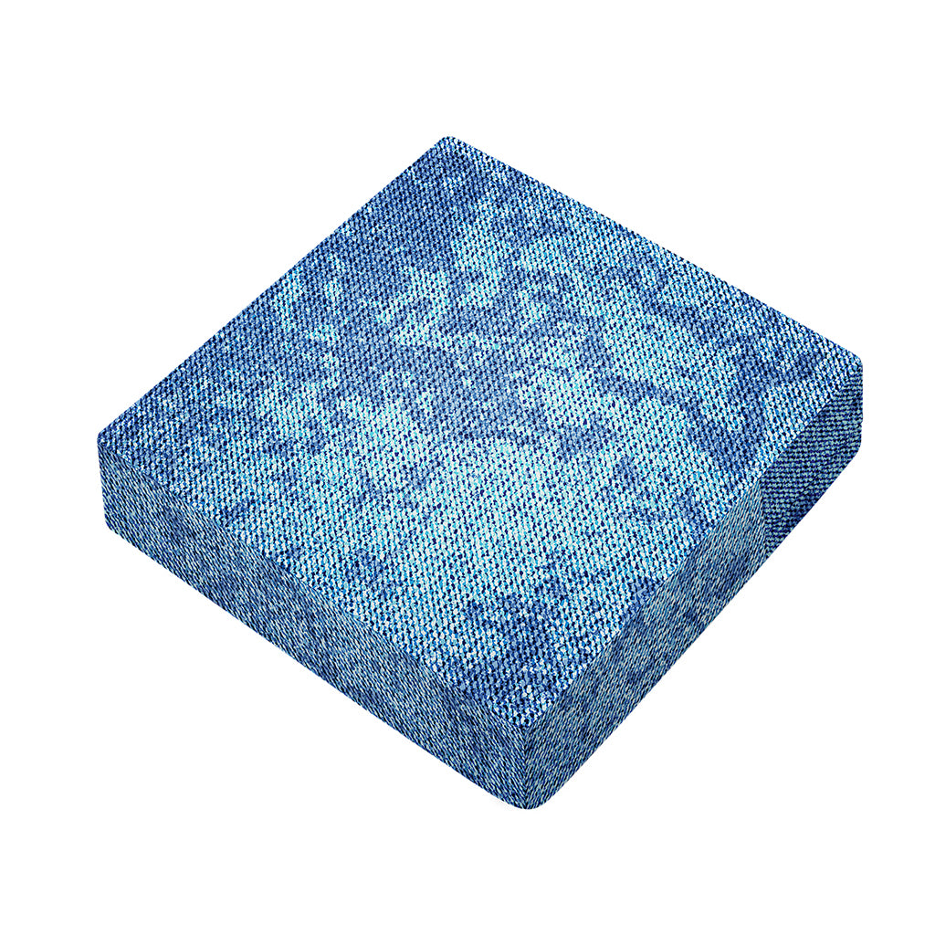 Acid Wash Denim Jeans Pattern Print Outdoor Seat Cushion Cover