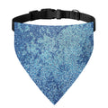 Acid Wash Denim Jeans Pattern Print Over The Collar Dog Bandana