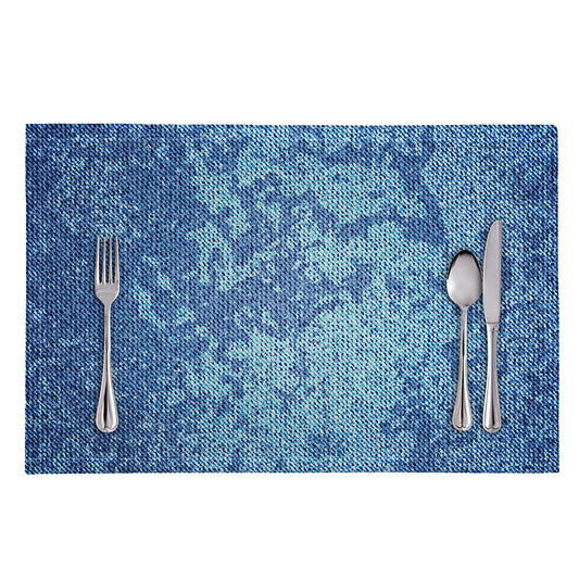 Acid Wash Denim Jeans Pattern Print Placemat