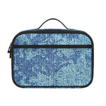 Acid Wash Denim Jeans Pattern Print Portable Lunch Bag