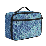 Acid Wash Denim Jeans Pattern Print Portable Lunch Bag