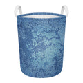 Acid Wash Denim Jeans Pattern Print Round Laundry Basket