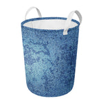 Acid Wash Denim Jeans Pattern Print Round Laundry Basket
