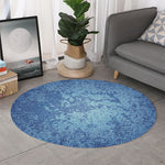 Acid Wash Denim Jeans Pattern Print Round Rug