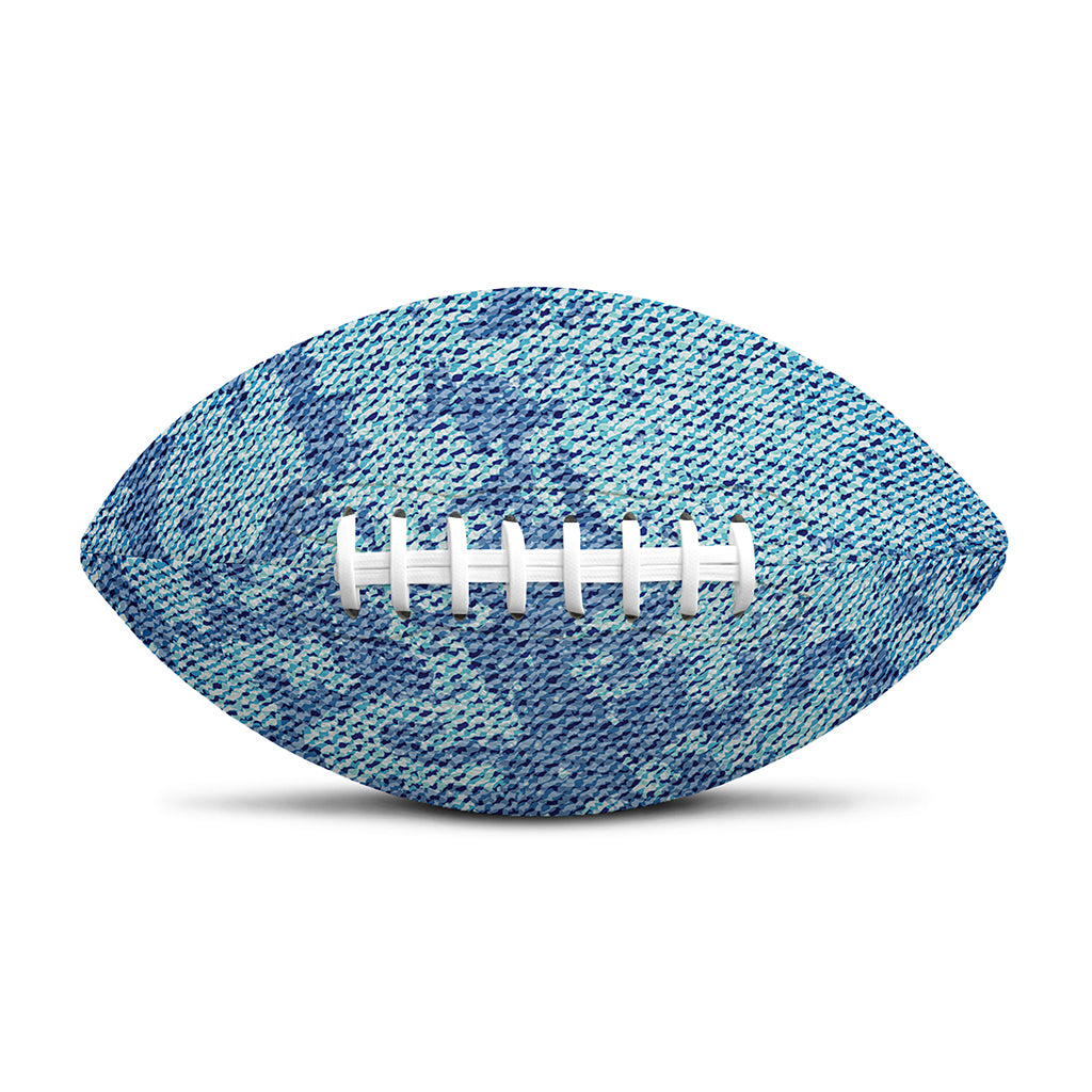 Acid Wash Denim Jeans Pattern Print Rugby Ball