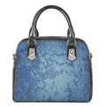 Acid Wash Denim Jeans Pattern Print Shoulder Handbag