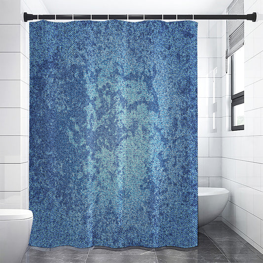 Acid Wash Denim Jeans Pattern Print Shower Curtain