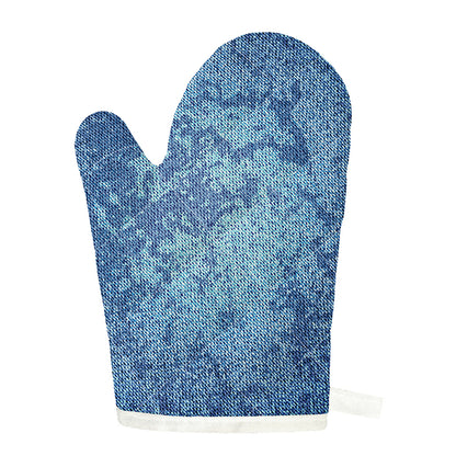 Acid Wash Denim Jeans Pattern Print Single Oven Mitt