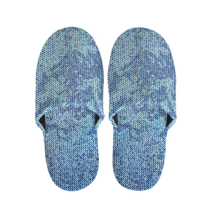Acid Wash Denim Jeans Pattern Print Slippers
