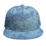 Acid Wash Denim Jeans Pattern Print Snapback Cap