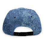 Acid Wash Denim Jeans Pattern Print Snapback Cap