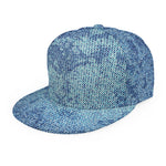 Acid Wash Denim Jeans Pattern Print Snapback Cap
