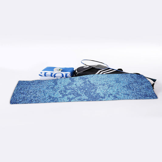 Acid Wash Denim Jeans Pattern Print Sports Towel