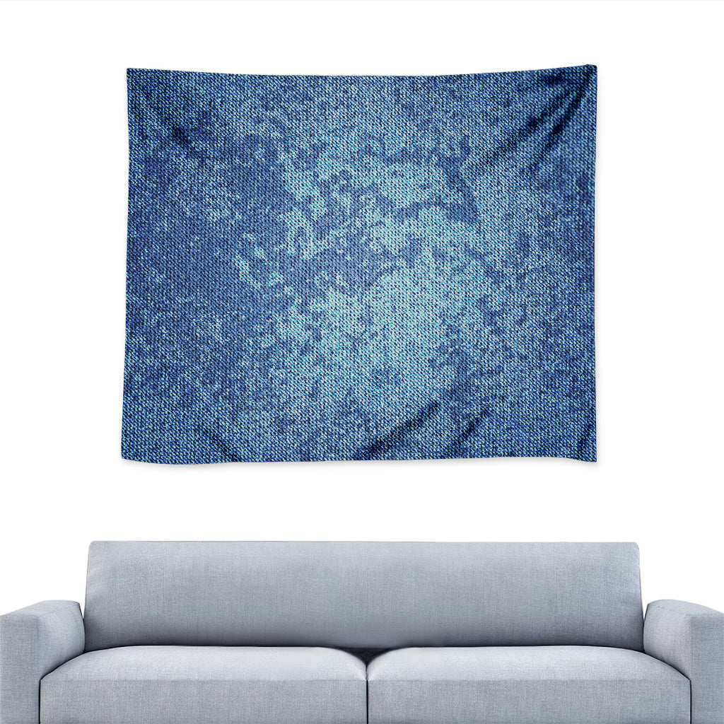 Acid Wash Denim Jeans Pattern Print Tapestry