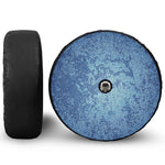 Acid Wash Denim Jeans Pattern Print Tire Cover With Camera Hole
