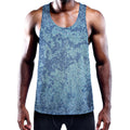 Acid Wash Denim Jeans Pattern Print Men's Workout Tank Top