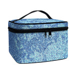 Acid Wash Denim Jeans Pattern Print Travel Makeup Bag