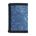 Acid Wash Denim Jeans Pattern Print Trifold Wallet
