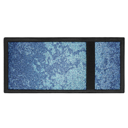 Acid Wash Denim Jeans Pattern Print Trifold Wallet