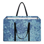 Acid Wash Denim Jeans Pattern Print Utility Tote Bag