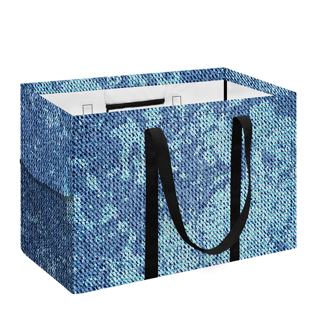 Acid Wash Denim Jeans Pattern Print Utility Tote Bag