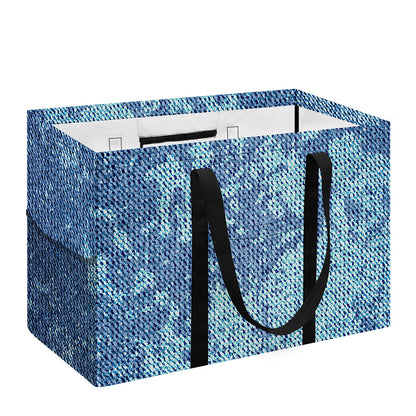 Acid Wash Denim Jeans Pattern Print Utility Tote Bag