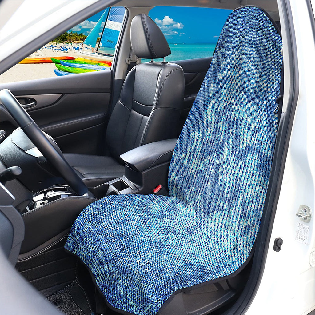 Acid Wash Denim Jeans Pattern Print Waterproof Car Seat Cover