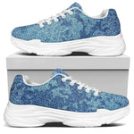 Acid Wash Denim Jeans Pattern Print White Chunky Shoes