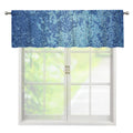 Acid Wash Denim Jeans Pattern Print Window Valance