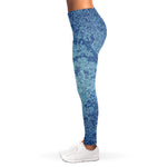 Acid Wash Denim Jeans Pattern Print Women's Leggings