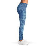 Acid Wash Denim Jeans Pattern Print Women's Leggings