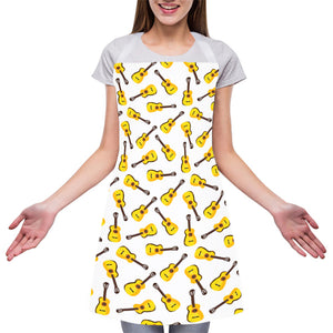 Acoustic Guitar Pattern Print Adjustable Apron