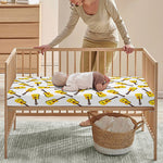 Acoustic Guitar Pattern Print Baby Crib Sheet