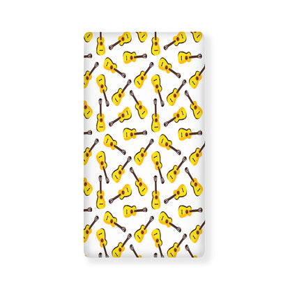 Acoustic Guitar Pattern Print Baby Crib Sheet
